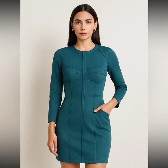 Oh Polly Green Dress Long Sleeve Oh Polly Wildest Dreams Flare Sleeve Mini  Dress